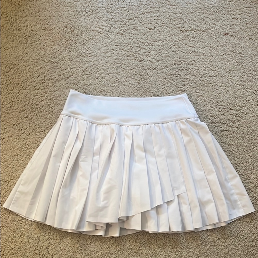 Aerie White Pleated Skirt